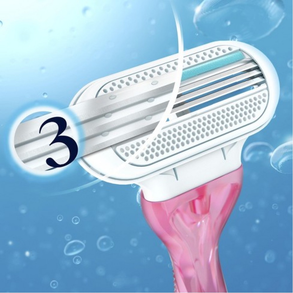 SET 2 dao cạo lông cho nữ có đầu bơ Gillette Venus Sensitive Plus 3 lưỡi (Không có hộp)
