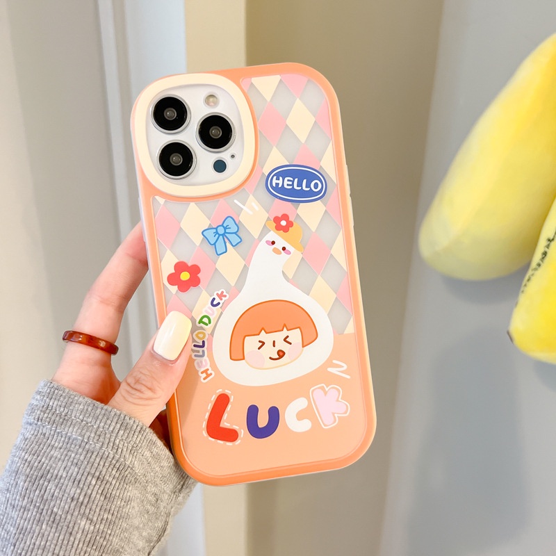 Ốp lưng iphone Ốp Điện Thoại Họa Tiết Hoạt Hình Đôi Mắt To Dễ Thương Cho iphone12Pro / 11 / xsmax / 7 / 8 13Promax Dinuo case