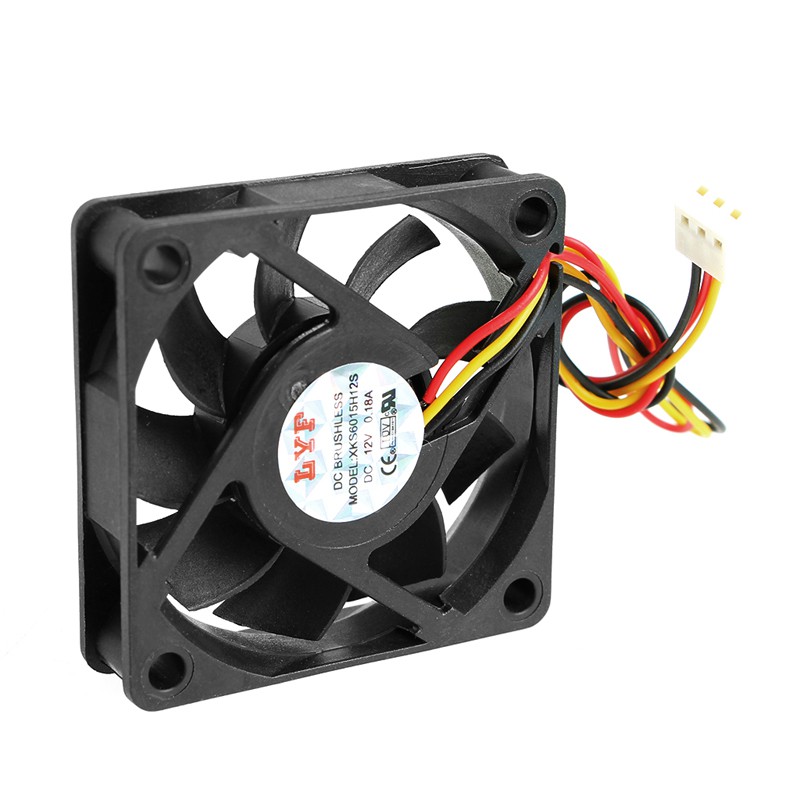 Quạt Tản Nhiệt Dc 12v 3-pin 60x60 X 15mm Pc