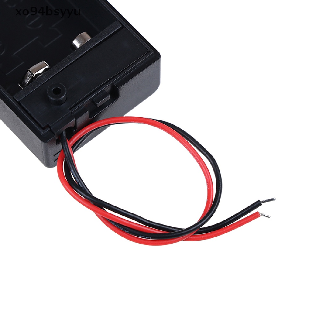 Hộp Đựng Pin 9V Volt PP3 Xo94Bsyu Có Dây / Nắp Công Tắc Bật / Tắt Ốp