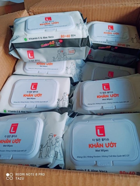 Bịch khăn ướt Choice L 120tờ