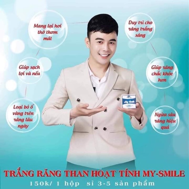 Than hoạt tính trắng răng ( 130k/ hộp khi mua 3 hộp)