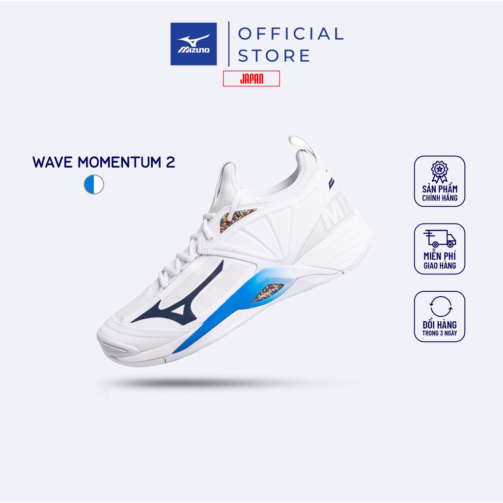 Giày Bóng Chuyền Cao Cấp WAVE MOMENTUM 2 MIZUNO Tăng Cường Ổn Định,Bền Bỉ,Êm Ái