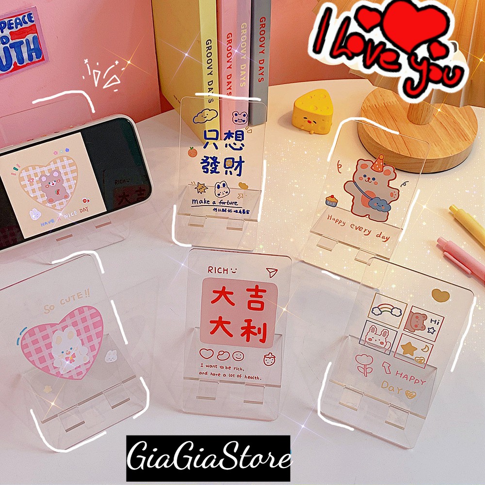 Giá đỡ điện thoại cute Giá đỡ điện thoại nhựa đáng yêu