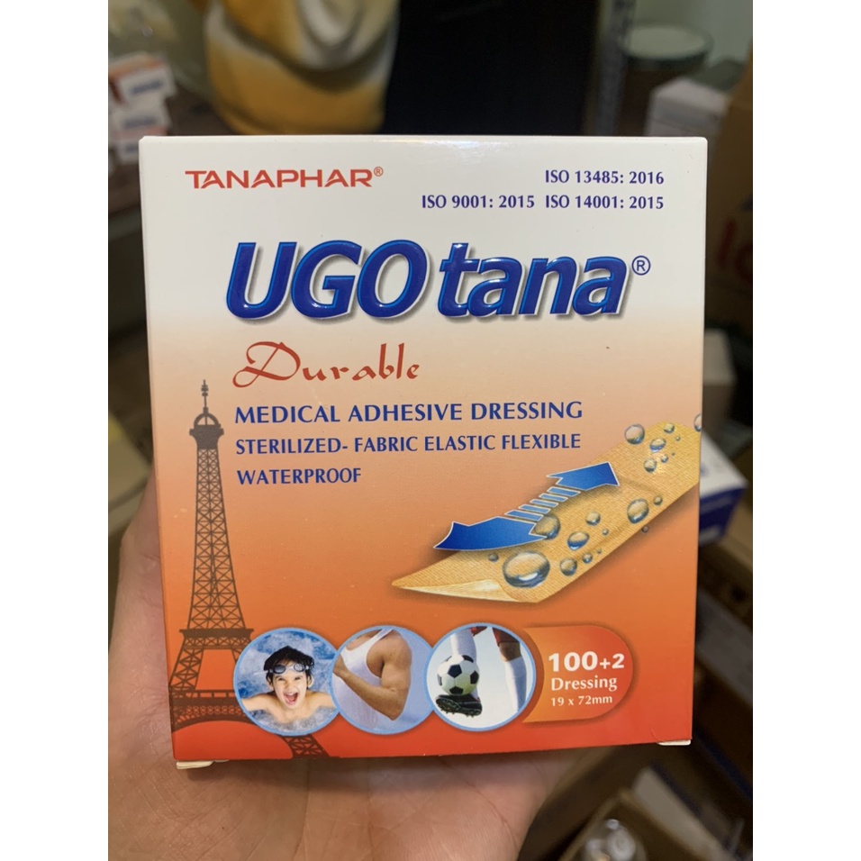 Băng keo cá nhân Urgotana ngón tay, sản xuất tại Việt Nam, Hộp/102 miếng