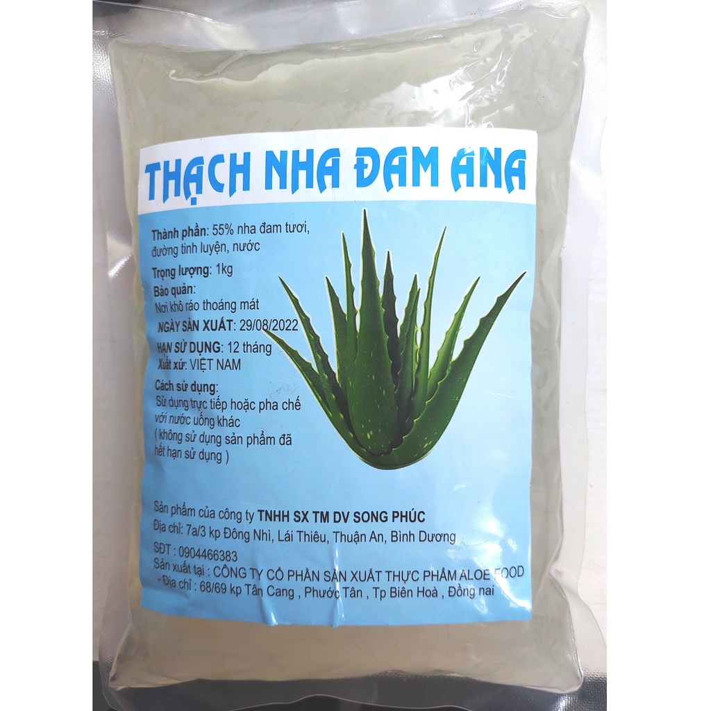 Thạch nha đam ngâm nước đường - túi 1kg