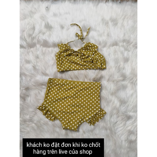 (10/4) bikini 2 mảnh chấm bi trắng siêu đẹp 741k