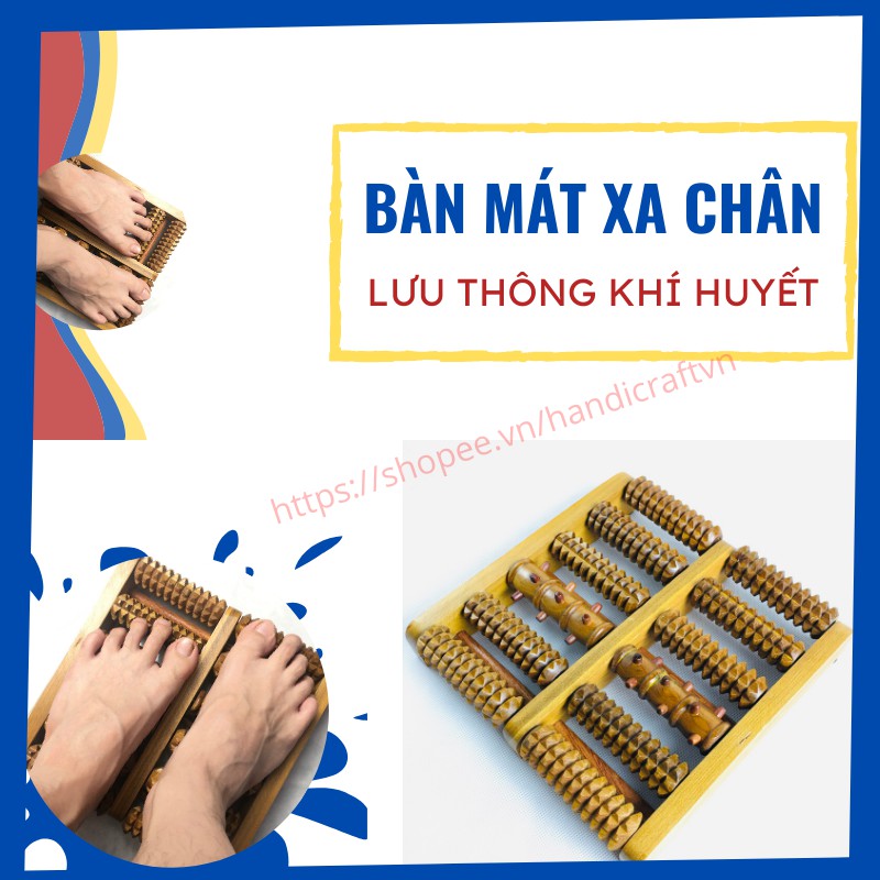 Bàn Lăn Mát Xa Chân Bằng Gỗ Thơm Bách Xanh