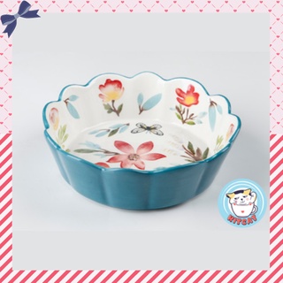 Thố bát đựng salad KITCAT STORE họa tiết hoa lá mùa Xuân Spring phong cách châu Âu nghệ thuật
