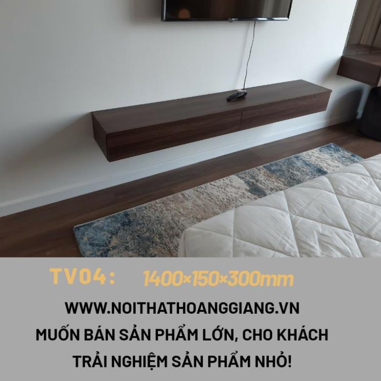 Tủ tivi treo tường, 2 hộc kéo  - Gỗ mdf chống trầy, có 3 màu . Kích thước 1m2 -1m4