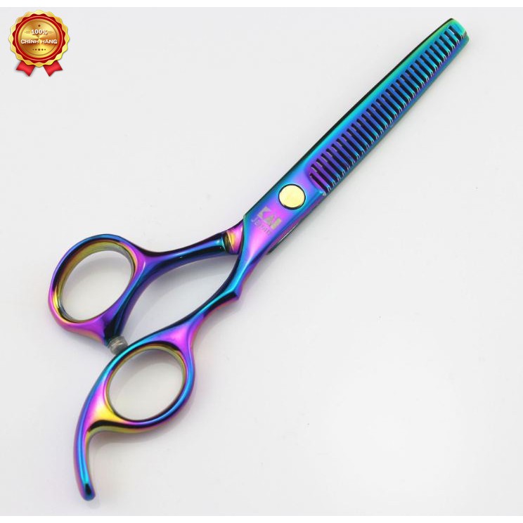 Bộ kéo cắt tóc kasho ha 05 tím (mua cặp tặng bao da, chỉnh kéo, lược toni guy)