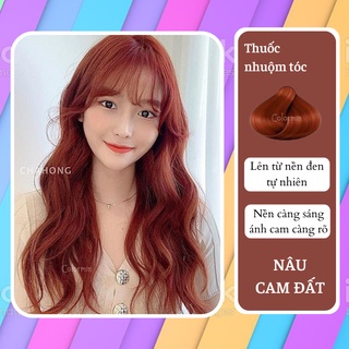 Thuốc Nhuộm Tóc Màu NÂU CAM ĐẤT Không Tẩy Tặng Găng Tay, Trợ Nhuộm | COLORMIN