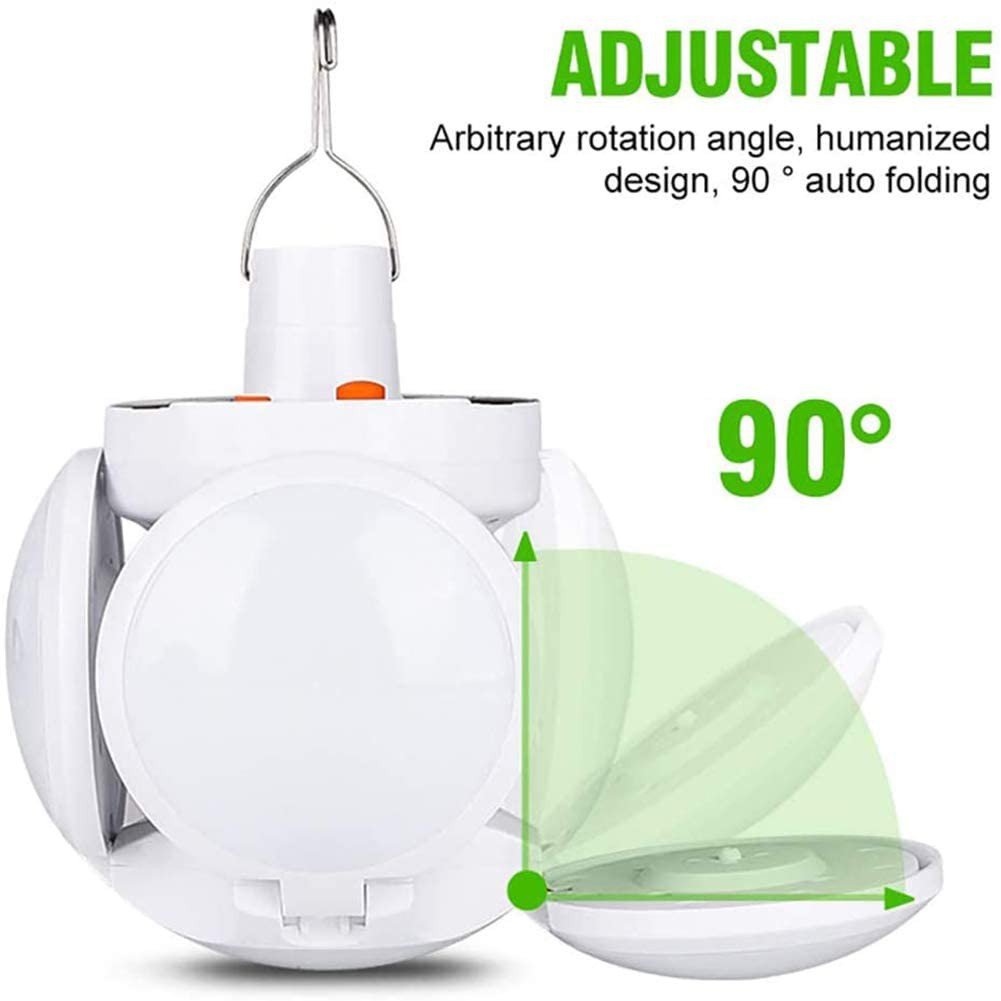 Bóng Đèn Led Tích Điện 5 Cánh Hấp Thụ Năng Lượng Mặt Trời Công Suất 100W