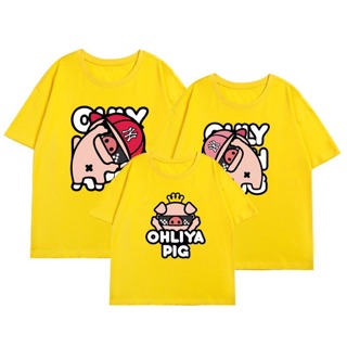 Áo gia đình Heo con ngộ nghĩnh thun cotton co giãn 4 chiều đủ màu đủ size 6-110kg (video quay sp bất kỳ tại xưởng)