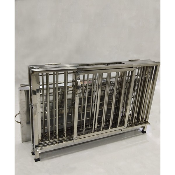 Chuồng chó đẹp inox 100x70x90 xếp gọn lắp ghép sàn nhựa 15s gọn nhẹ