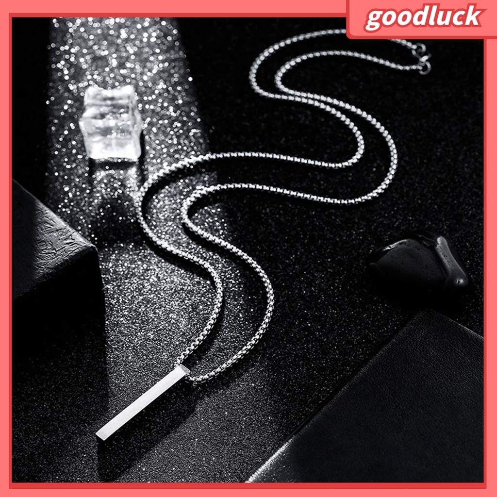 Goodluck| Vòng cổ Nam Bằng Thép Không Gỉ Màu Trơn Khối Lượng Nhẹ