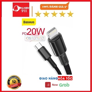 Cáp sạc iphone - dây pd 20w/18w baseus - type c to lightning - chuẩn pd hỗ trợ sạc nhanh - siêu bền - chính hãng