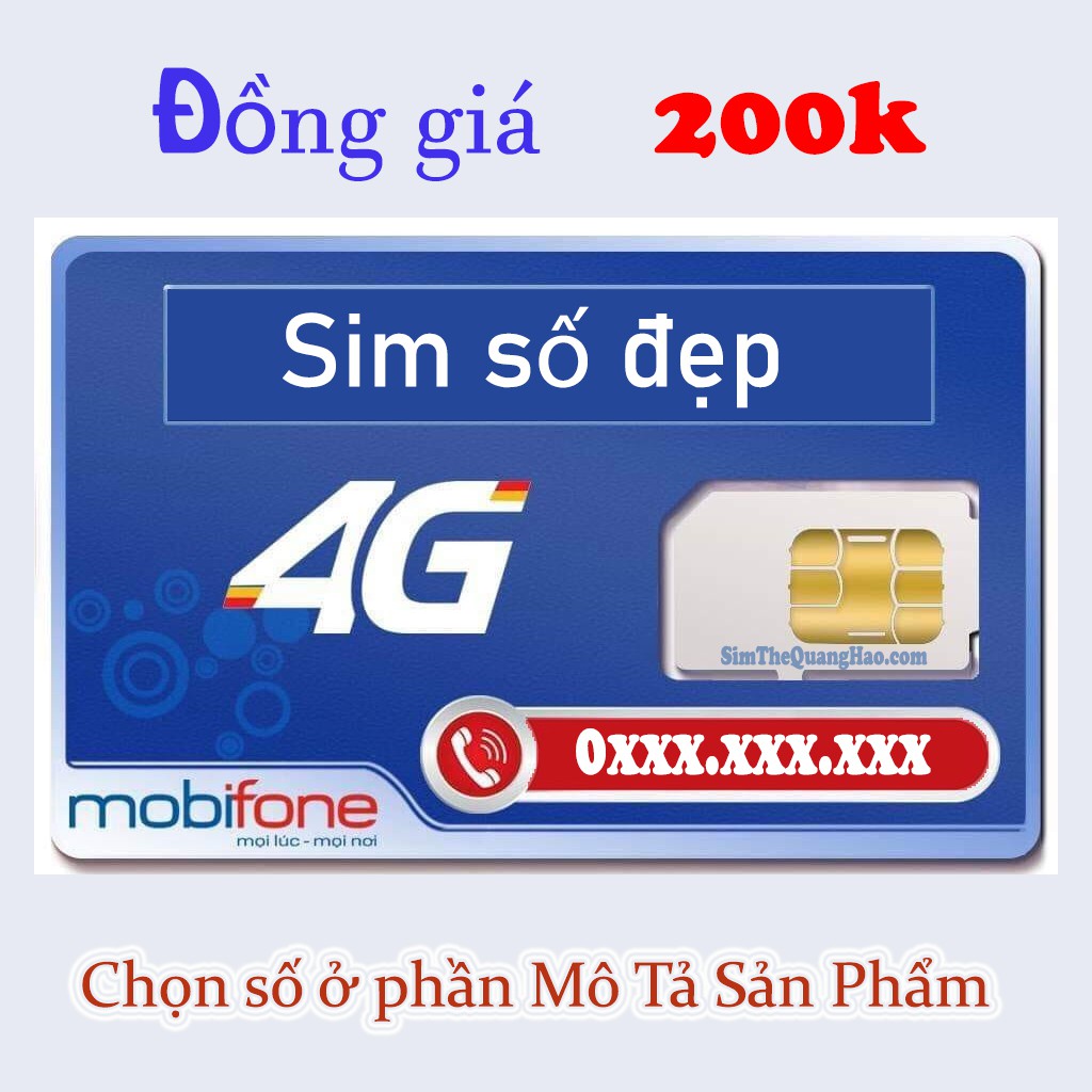 Sim Số Đẹp Mobifone đồng giá 200k