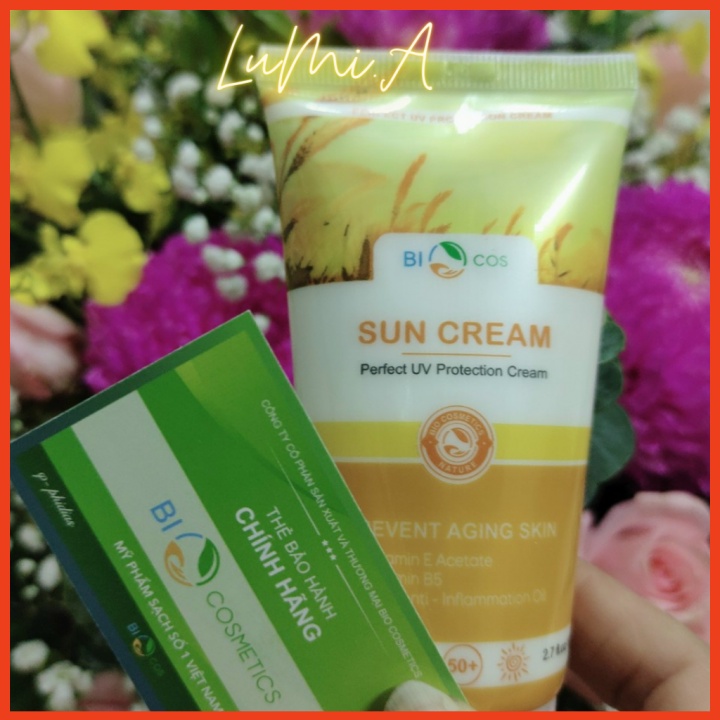Kem chống nắng nâng tone,Kiềm dầu dành cho mọi loại da SPS 50+ LuMi.A
