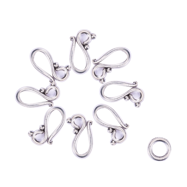 Set 40 móc gài trang sức 12x20.5mm màu bạch kim