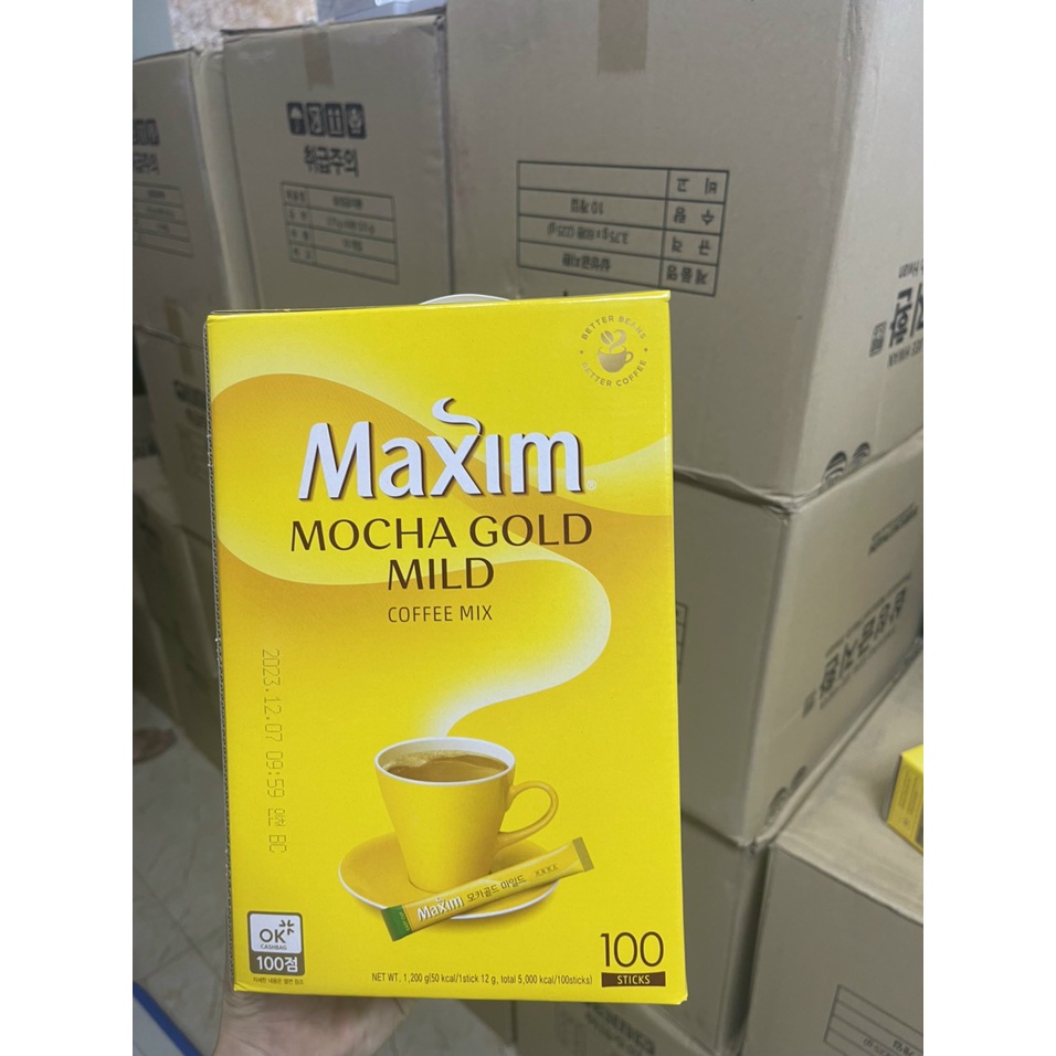 Cà phê Maxim Hàn Quốc Hộp 100 gói