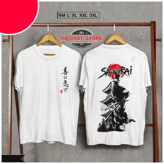 Áo thun thư pháp họa tiết samurai nhật cao cấp | có tay lỡ unisex - hương nemo style