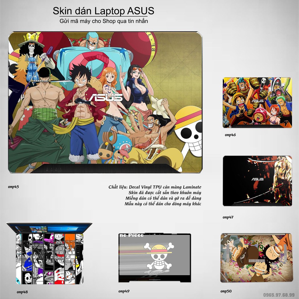 Skin dán Laptop Asus in hình One Piece nhiều mẫu 25 (inbox mã máy cho Shop)