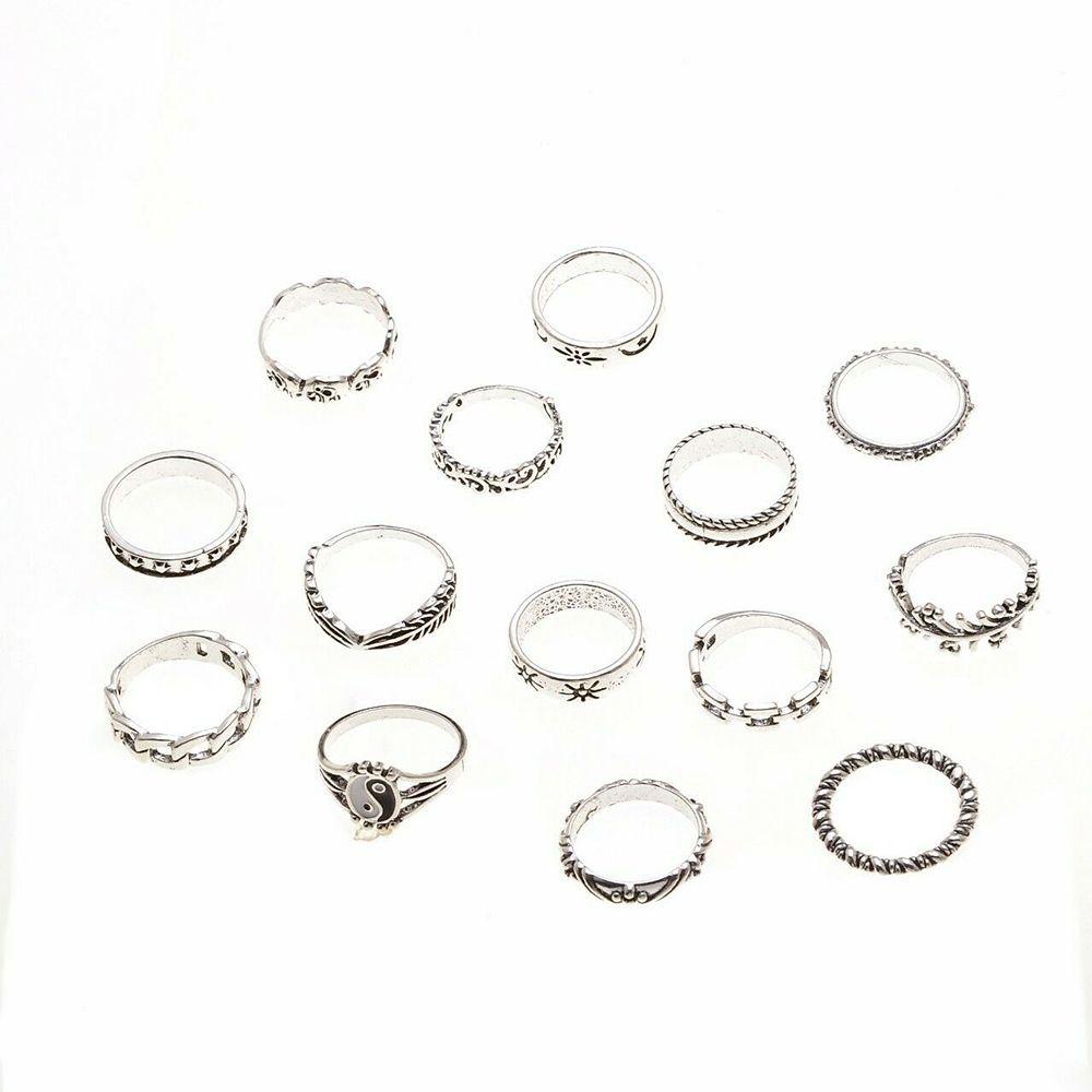 Nhẫn Đeo Khớp Ngón Tay Âm Dương Lông Vũ Cá Tính Cho Nữ OKDEALS|Vòng Tay Nhiều Màu Sắc Phong Cách Vintage