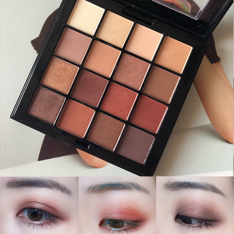 Nyx 16 Màu Phấn Mắt Nhiệt Đới Kỳ Nghỉ Matte Bảng Màu Trái Đất Trang Điểm Mặt Kim Cương Lấp Lánh Phấn Mắt