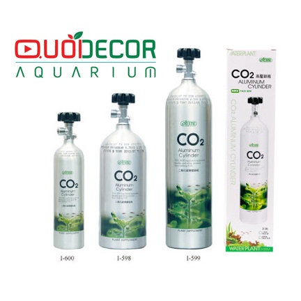 Bình Co2 Nhôm Ista cao cấp 1L, 2L, 3L VAN NGANG | ISTA Co2 Aluminum Cylinder