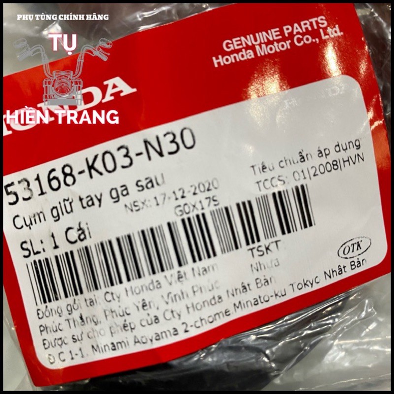 Combo cụm giữ tay ga trước-sau zin Winner v1/ Winner X chính hãng HONDA