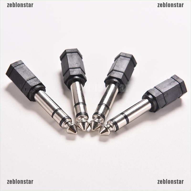 Bộ 4 Jack Cắm Kết Nối Âm Thanh 6.5mm 1 / 4-3.5mm 1 / 8