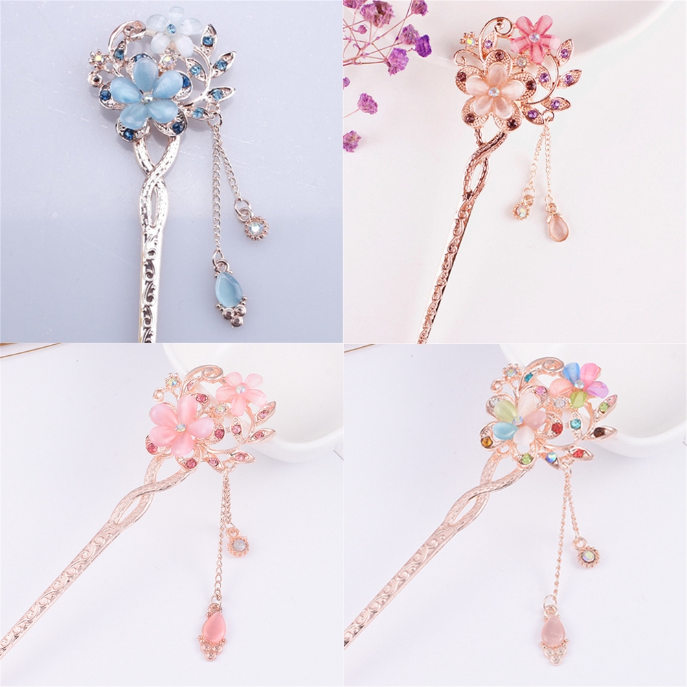 Lược Cài Tóc Đôi Hình Hoa Phong Cách Cổ Điển Cho Nữ