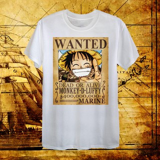 Áo thun One Piece Luffy Wanted vải đẹp, in cực nét