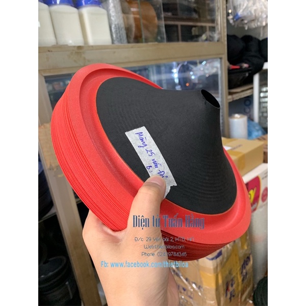 Màng loa bass 25 gân đỏ-Linh kiện thay thế sửa chữa loa