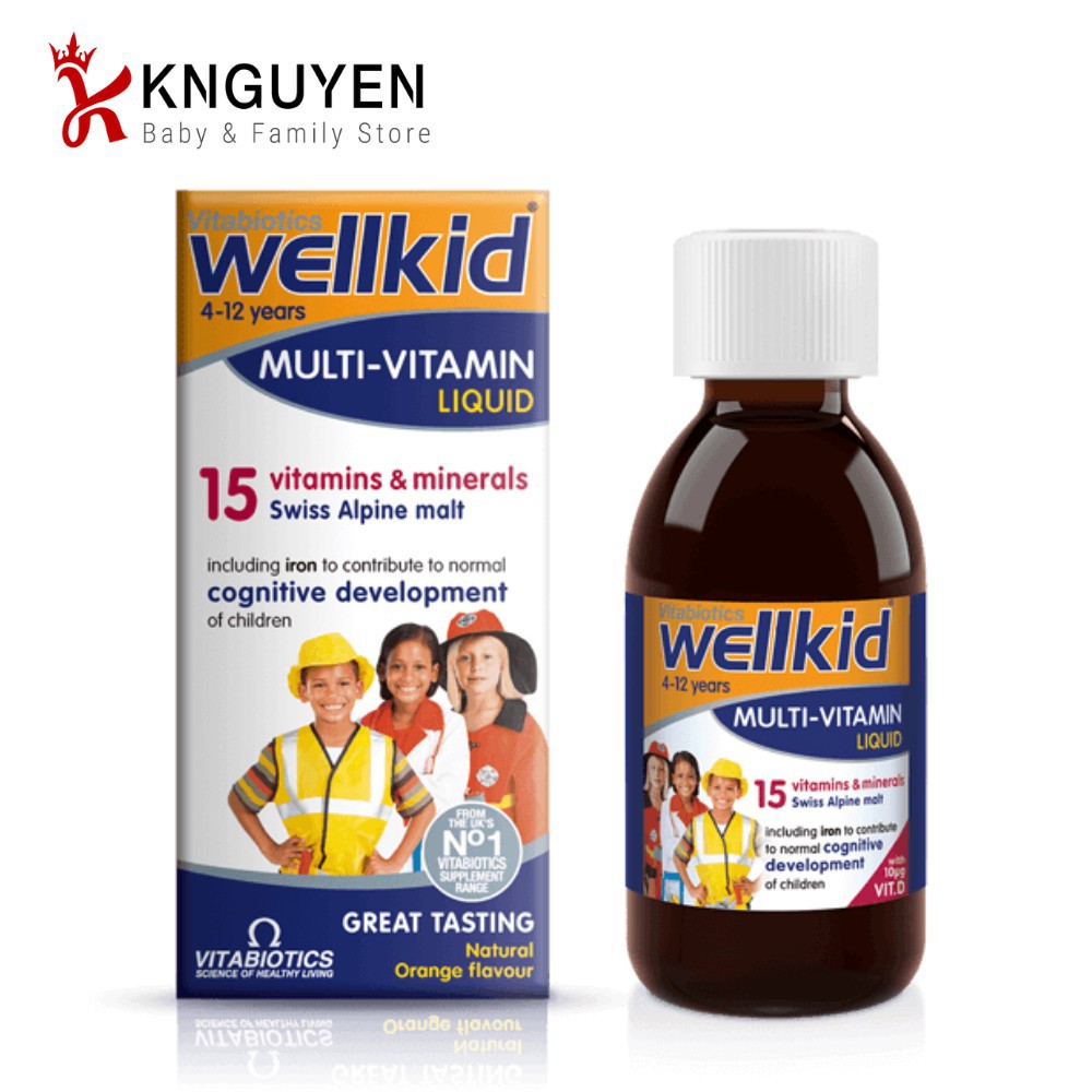 WELLKID multi VITAMIN & KHOÁNG CHẤT CHO TRẺ TỪ 4-12 TUỔI