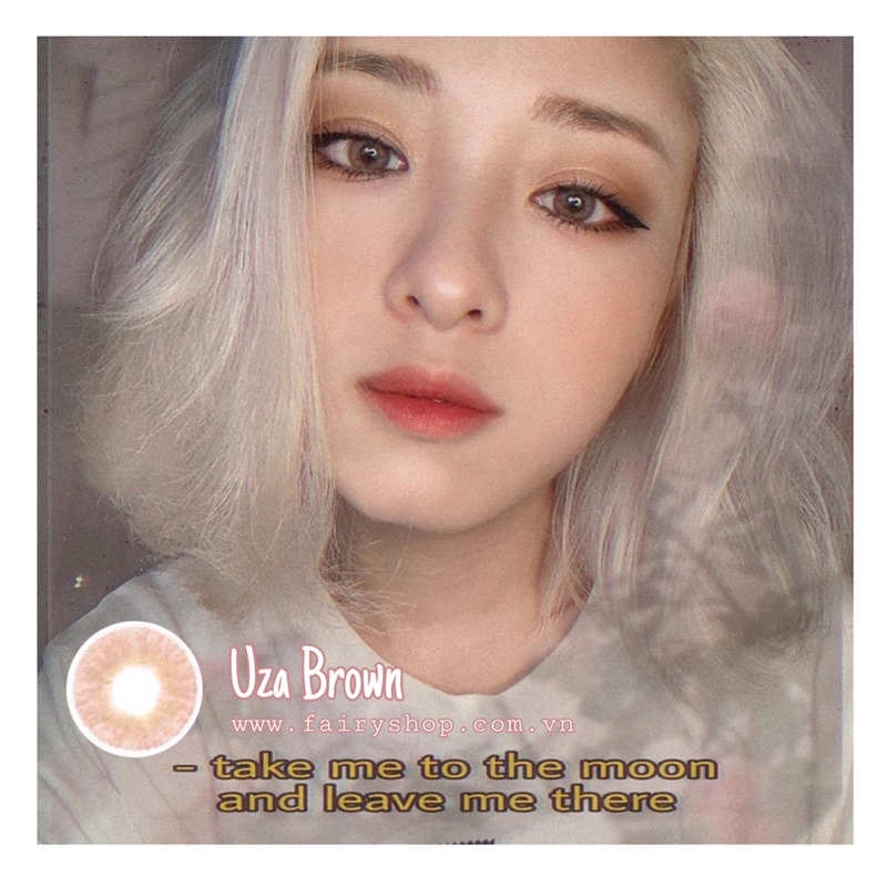 Kính Áp Tròng Cao Cấp UZA Brown Lens 14.0mm - Kính Áp Tròng FAIRY SHOP CONTACT LENS