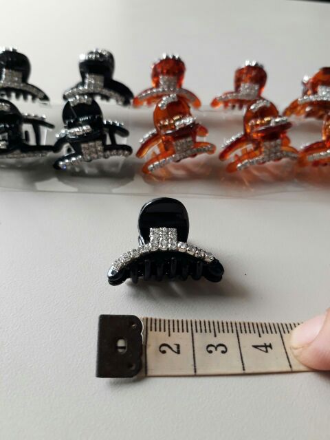 Kẹp tóc đỉnh đính đá loại nhí (2.8cm)