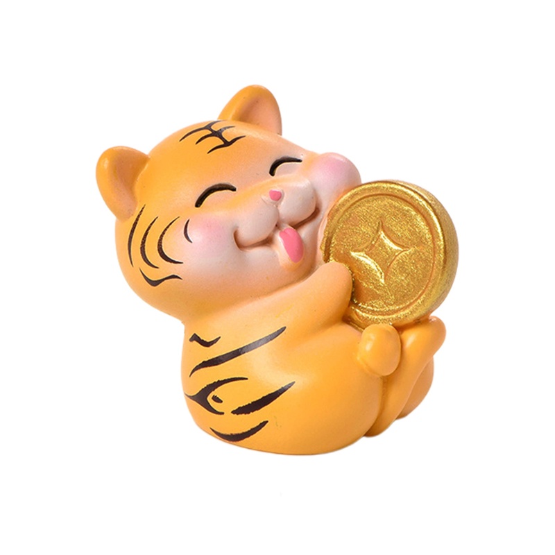 Mô hình con hổ mini năm mới 2022 trang trí dành cho vườn cổ tích
