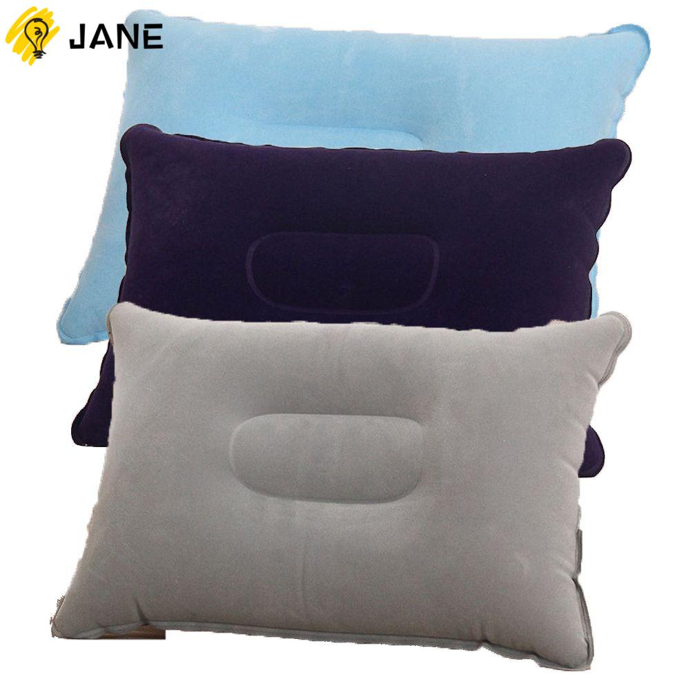 JANE Ultralight Inflatable Air Pillow Home Square Flocking Cushion Bed Travel Car Outdoor Hiking Camping Rest