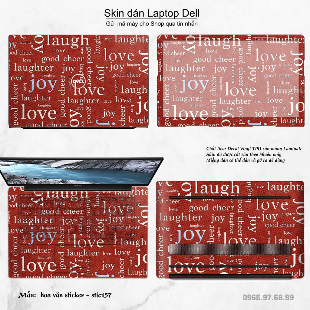 Skin dán Laptop Dell in hình Hoa văn sticker nhiều mẫu 26 (inbox mã máy cho Shop)