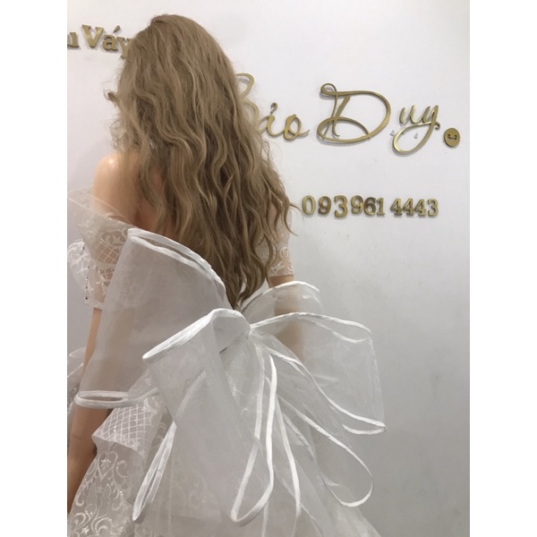 Nơ gắn đuôi váy cưới, nơ to, khổng lồ