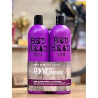 [ TIGI ]Cặp gội xả Tigi tím nắp đen Urban Antidotes Dumb Blonde mỗi chai 750ml-Chính Hãng