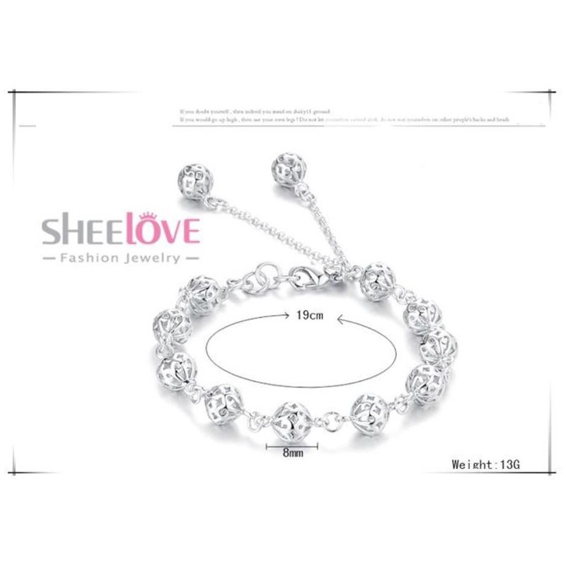 Vòng Tay Nữ Lắc tay Bi Tròn Mạ Bạc 925 Xinh Xắn Giá sỉ Phụ Kiện Thời Trang Hàn Quốc | BigBuy360 - bigbuy360.vn