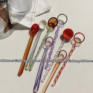 Muỗng Thuỷ Tinh Nhiều Màu Hình Dáng - DECOR095