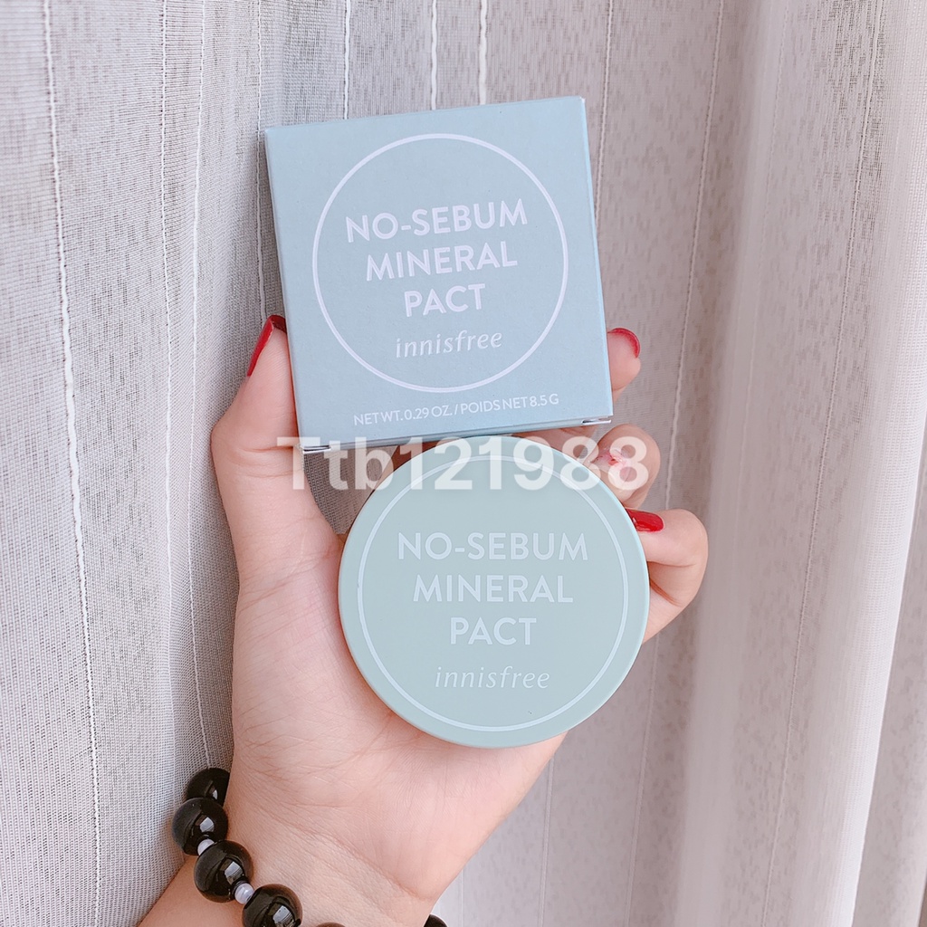 Phấn Phủ Nén INN No Sebum Mineral Pact Hộp Xám- ko màu- mẫu mới