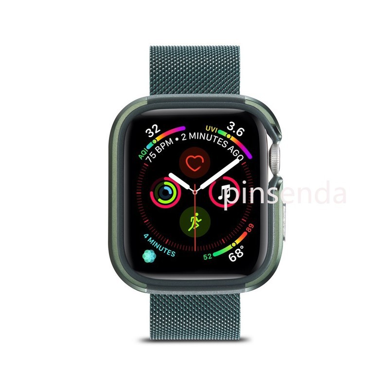 【Apple Watch Strap】 Vỏ TPU mềm và hợp kim nhôm 2 trong 1 chống va đập cho đồng hồ Apple watch SE Series 2/3/4/5/6 38MM 42MM 40mm 44mm iWatch