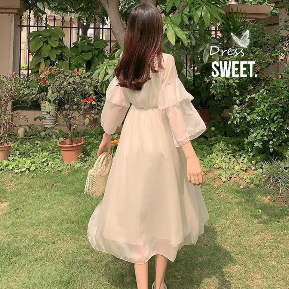 Váy Công Chúa Tay Dài Xòe Dáng Dài / Đầm Voan Tay Bồng Ulzzang Hàn Quốc  Bánh Bèo Dễ Thương V00054 ྇ | Holcim - Kênh Xây Dựng Và Nội Thất