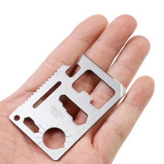 Miếng thép edc đa năng 11 công dụng thẻ phượt đa năng survival tool chammart
