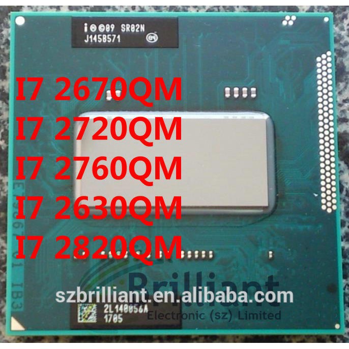 CPU Laptop core i7 thế hệ 2 I7 2620M I7 2670QM  - I7 2760QM  i7-2820qm Bóc máy BH 3TH